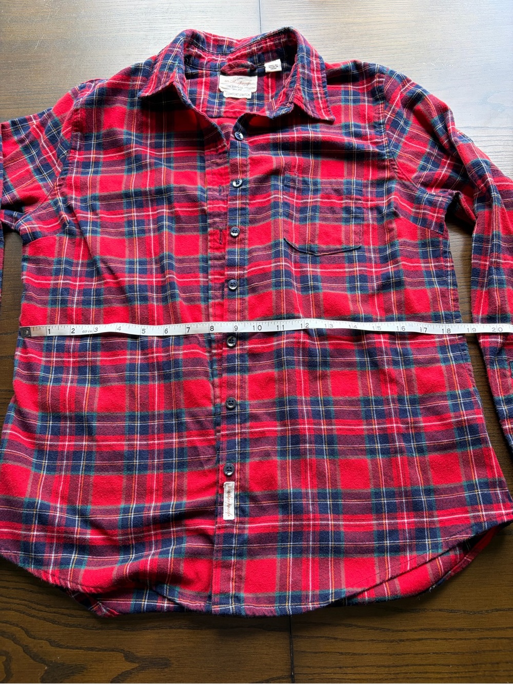 Original Weatherproof Women’s Red and Blue Plaid Button-Front Long Sleeve Shirt - Picture 5 of 8